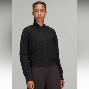 Lululemon Black Non-Stop Bomber Jacket Reversible Insulated Puffer Women Size 6